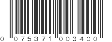 UPC 075371003400