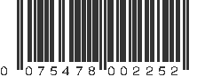 UPC 075478002252