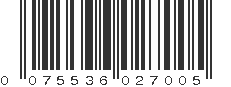 UPC 075536027005