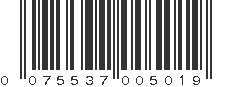 UPC 075537005019