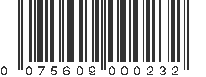 UPC 075609000232