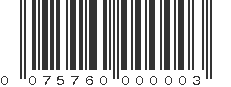 UPC 075760000003