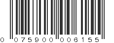 UPC 075900006155