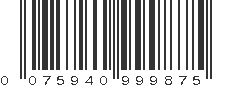 UPC 075940999875