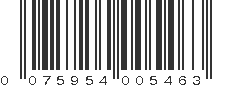 UPC 075954005463