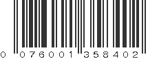 UPC 076001358402