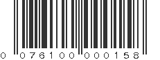 UPC 076100000158