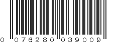 UPC 076280039009