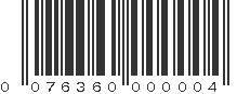 UPC 076360000004