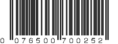 UPC 076500700252