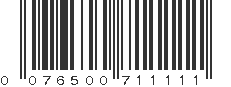 UPC 076500711111