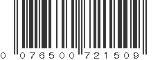 UPC 076500721509