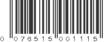 UPC 076515001115