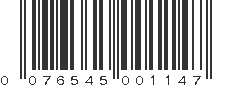 UPC 076545001147