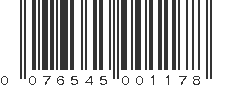 UPC 076545001178