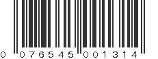 UPC 076545001314