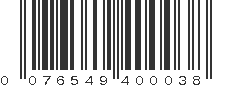 UPC 076549400038