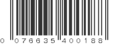 UPC 076635400188