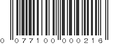 UPC 077100000216