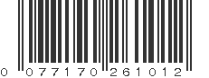 UPC 077170261012