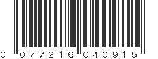 UPC 077216040915