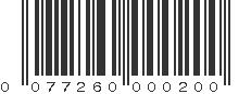 UPC 077260000200