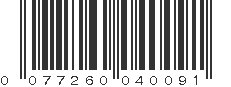 UPC 077260040091