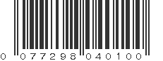 UPC 077298040100