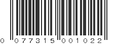 UPC 077315001022