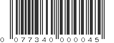 UPC 077340000045