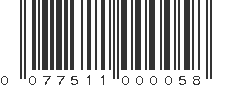 UPC 077511000058