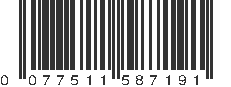 UPC 077511587191