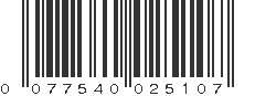 UPC 077540025107