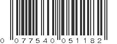 UPC 077540051182