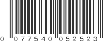 UPC 077540052523