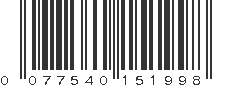 UPC 077540151998