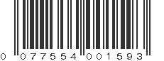 UPC 077554001593