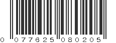 UPC 077625080205