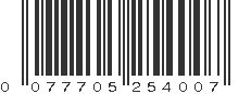 UPC 077705254007