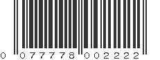 UPC 077778002222