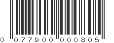 UPC 077900000805