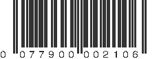 UPC 077900002106