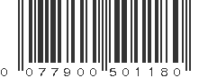 UPC 077900501180