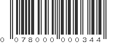 UPC 078000000344