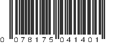 UPC 078175041401