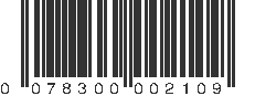 UPC 078300002109