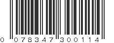 UPC 078347300114