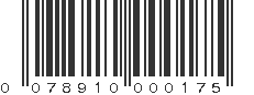 UPC 078910000175