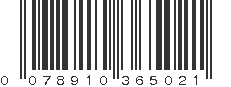 UPC 078910365021