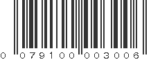 UPC 079100003006